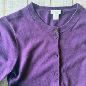 J.Crew Factory Caryn Cardigan in Eggplant